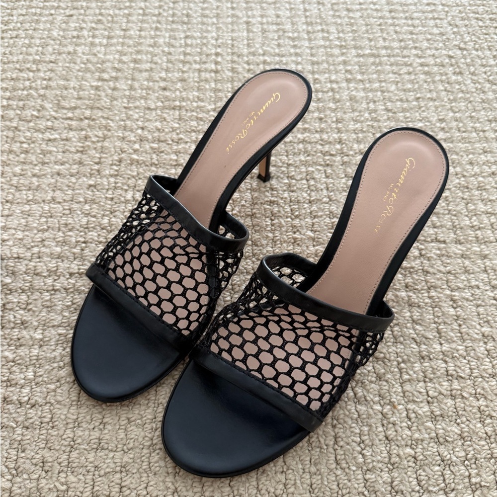 Gianvito Rossi Black Mesh Women's Heels - Size 41.5